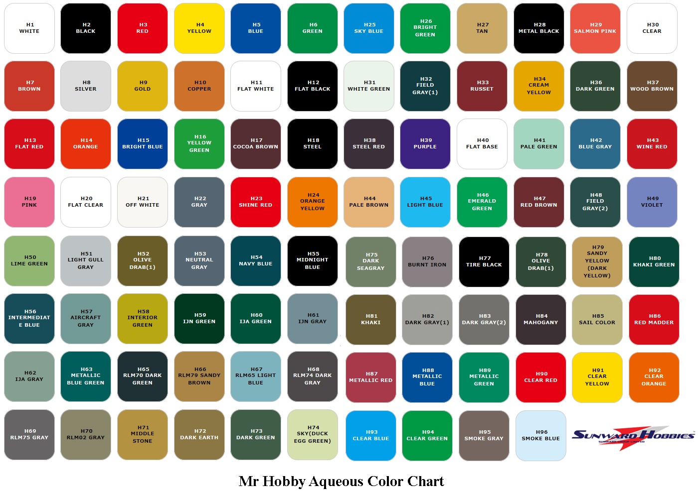 mr hobby color chart pdf